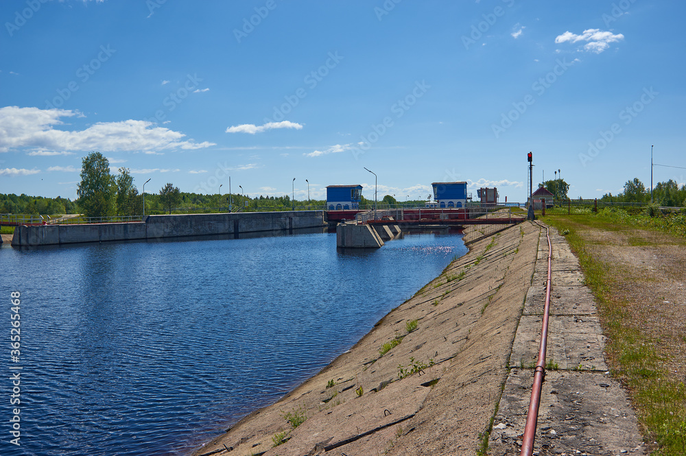 Gateway White Sea-Baltic Canal. Russia
