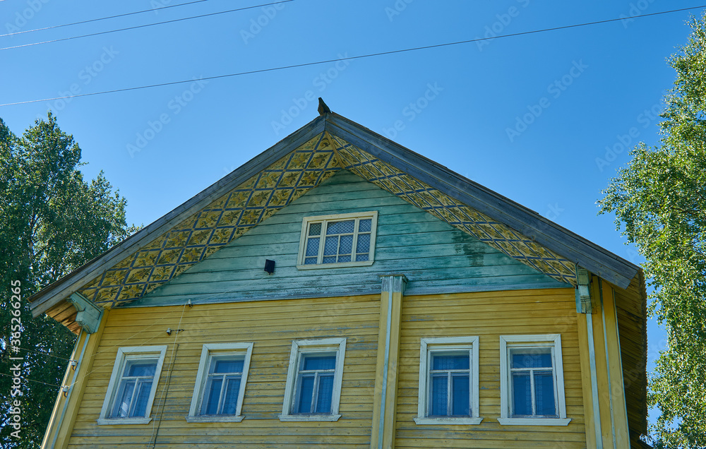 Old northern residential architecture of Russia.