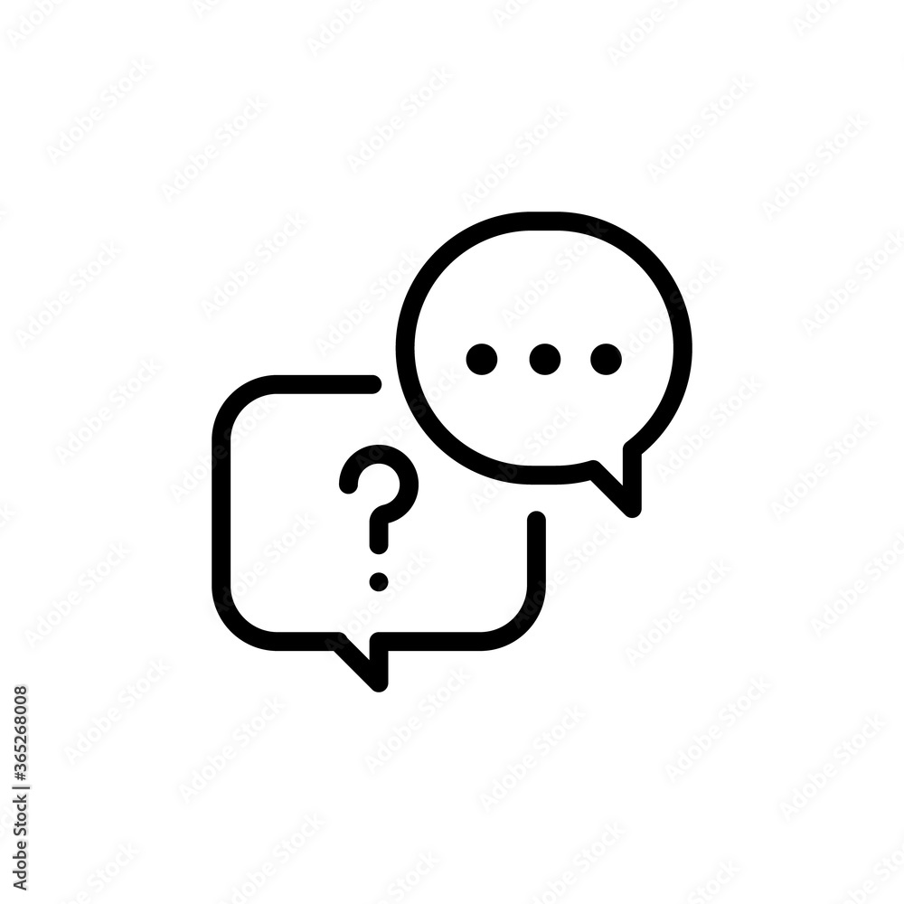 Conversation chat outline icon vector Conversation chat outline icon vector