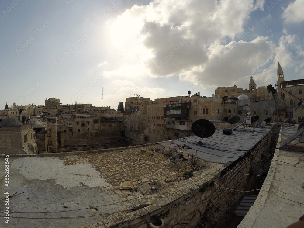 Fototapeta premium Israel, View of Holy city Jerusalem. Street photography