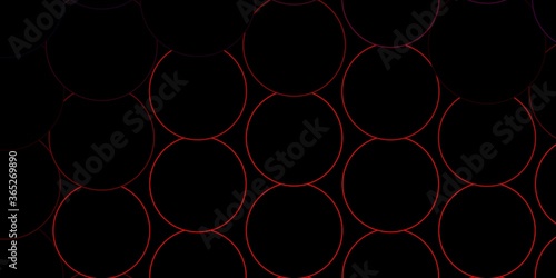Dark Orange vector template with circles. Abstract decorative design in gradient style with bubbles. Pattern for websites.