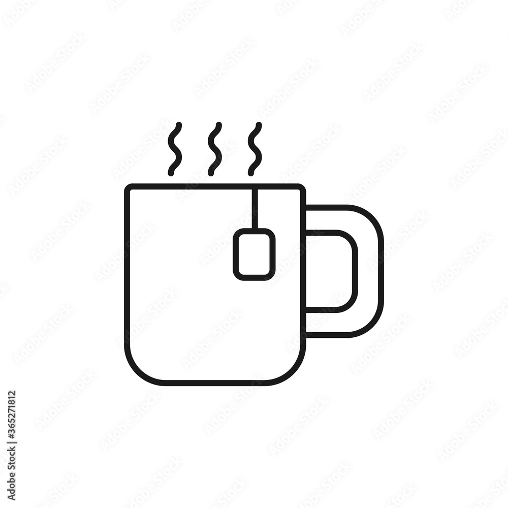 Tea cup icon. Hot drink symbol modern, simple, vector, icon for website design, mobile app, ui. Vector Illustration Tea cup icon. Hot drink symbol modern, simple, vector, icon for website design, mobile app, ui. Vector Illustration
