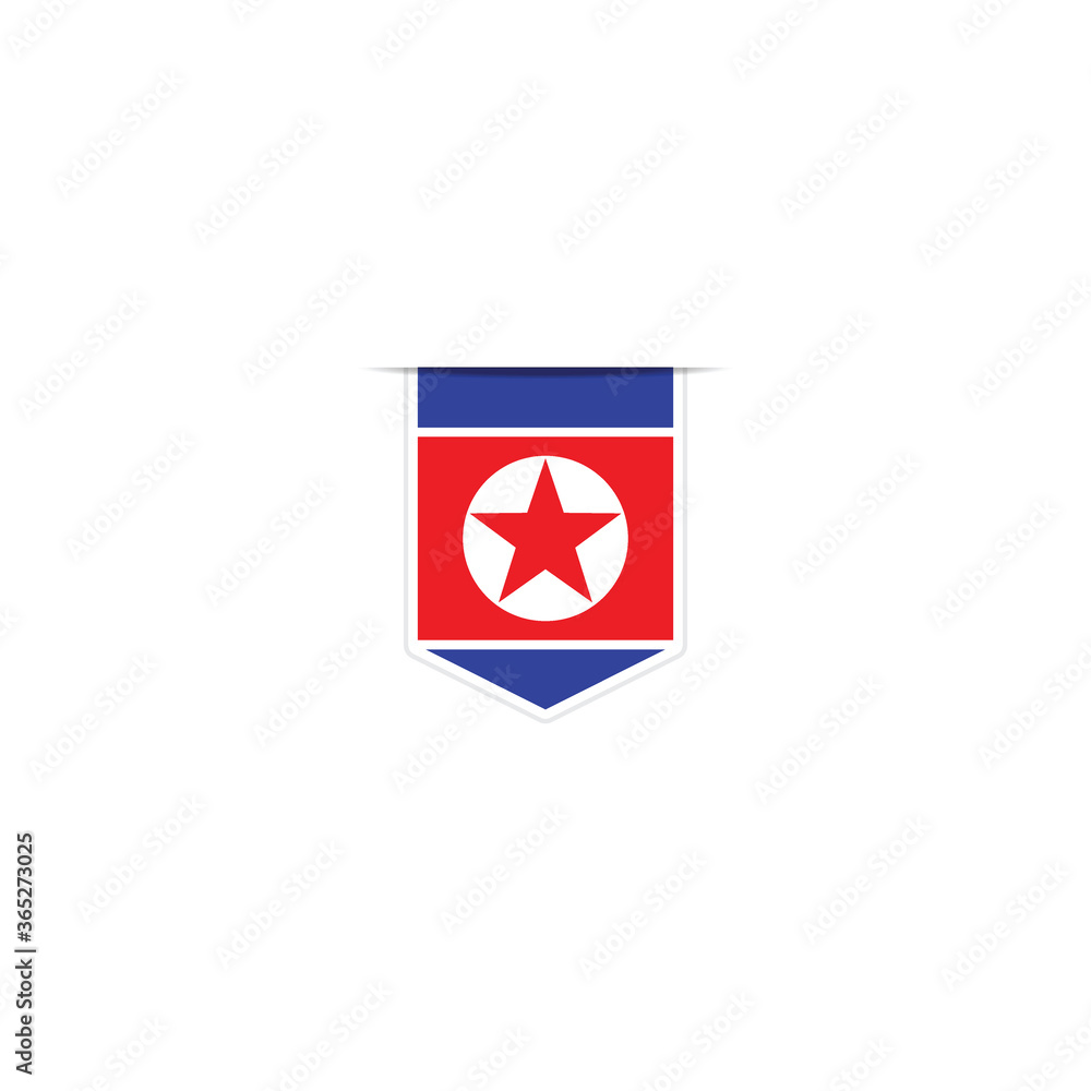 North Korea flag vector. National Simple North Korea flag North Korea flag vector. National Simple North Korea flag