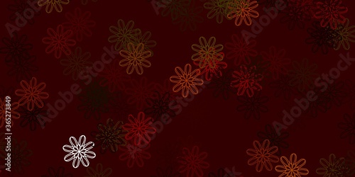 Light Green, Yellow vector natural backdrop with flowers.