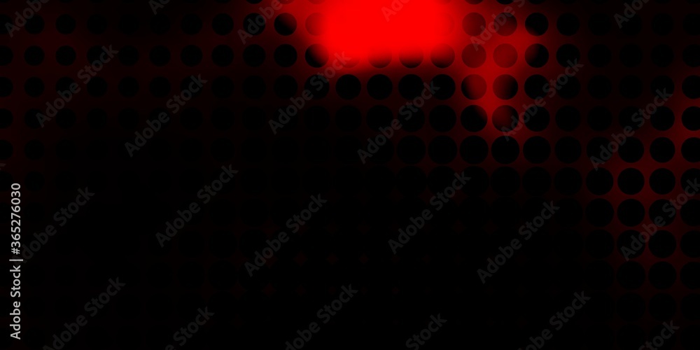 Dark Red vector background with spots. Modern abstract illustration with colorful circle shapes. New template for a brand book.