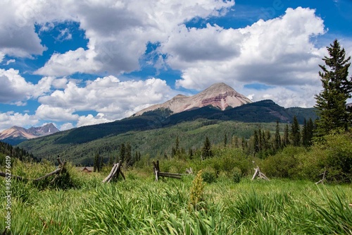 A high definition mountain landscape of the Rocky Mountains.