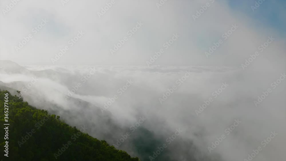 Clouds moving up a mountain Clouds moving up a mountain