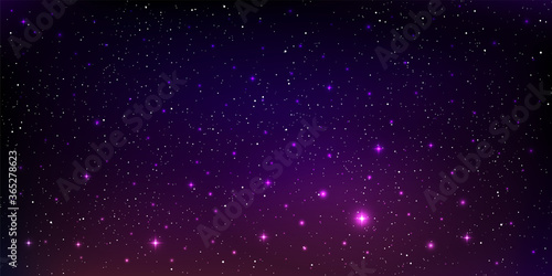 Beautiful galaxy background with nebula cosmos. Star dust in deep universe and bright shining stars in universe. Vector illustration.