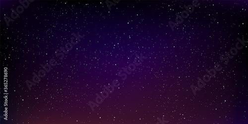 Shining star on galaxy. Abstract space background. Star and stardust in deep universe. Vector illustration.