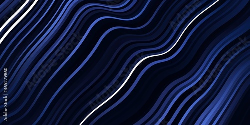 Dark Purple vector template with lines. Bright sample with colorful bent lines, shapes. Best design for your ad, poster, banner.