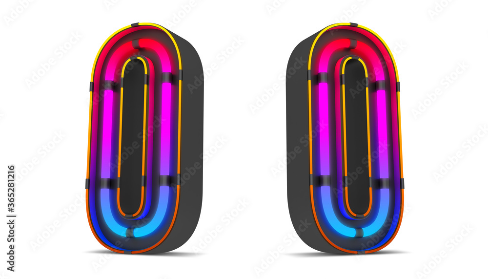 Neon Light alphabet with clipping paths. Neon Light alphabet with clipping paths.