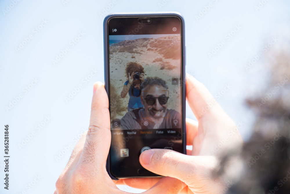 funy selfie on the beach