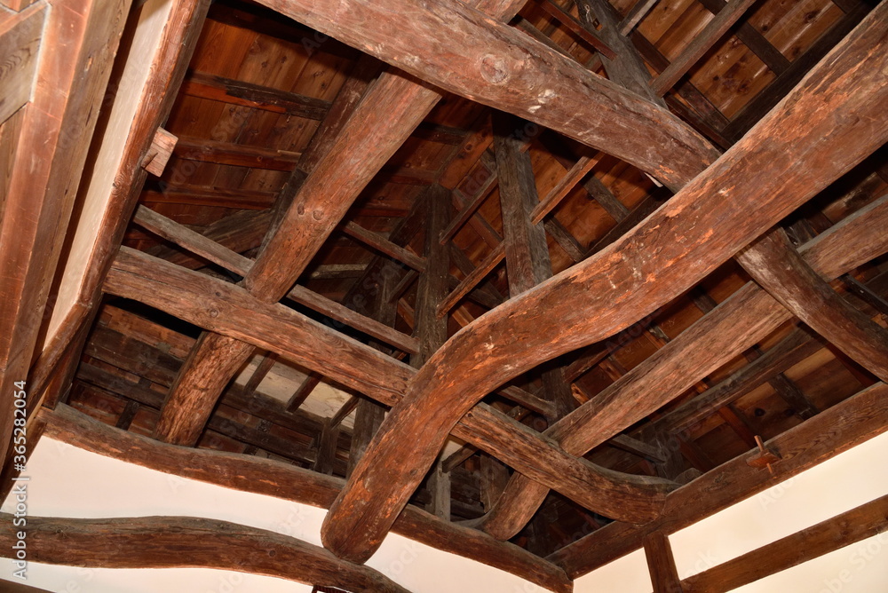 Wood Interior of Japanese old castle