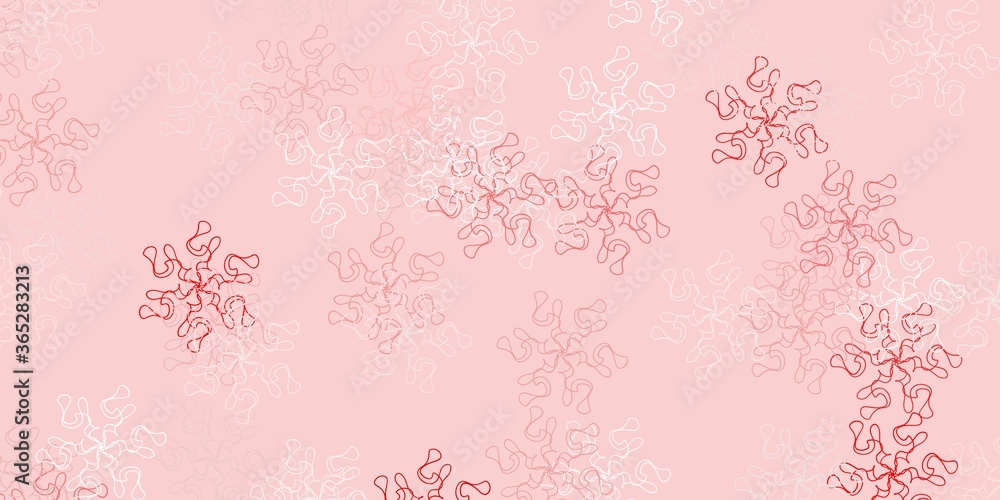 Light orange vector natural layout with flowers.