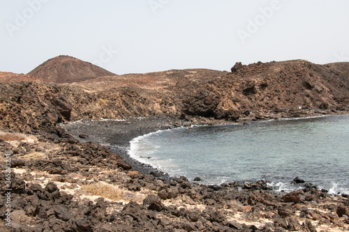rocky paradise beach on Isla de Lobo, Canary Islands