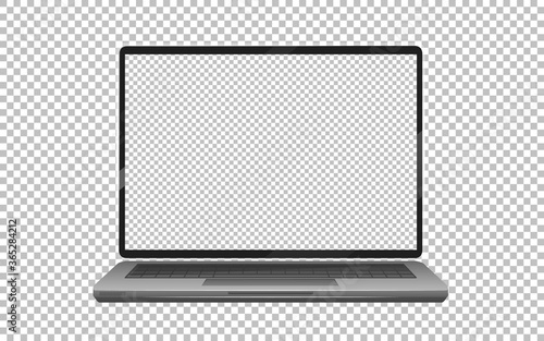 Blank screen laptop gadget icon isolated on white background