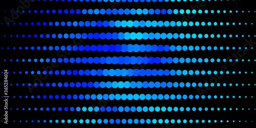 Dark BLUE vector background with spots. Abstract decorative design in gradient style with bubbles. New template for a brand book.