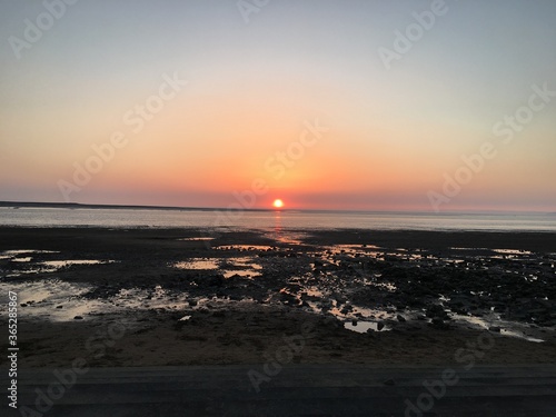 sunset on the beach