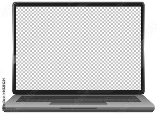 Blank screen laptop gadget icon isolated on white background