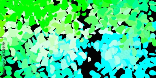 Light green vector texture with memphis shapes.