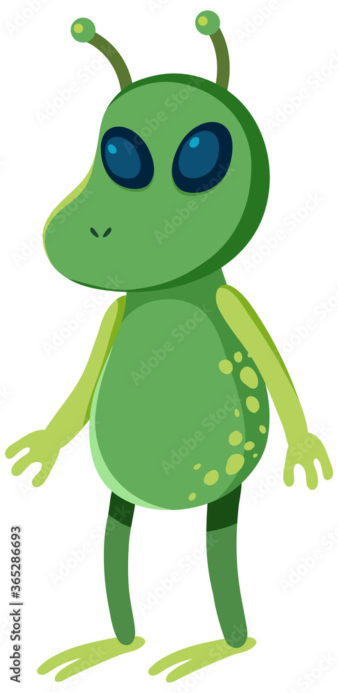 Fototapeta premium Monster cartoon character on white background