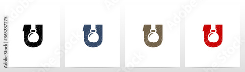 Kettlebell On Letter Logo Design U