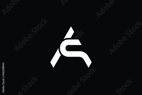 Minimal Innovative Initial AQ logo and QA logo. Letter AQ QA creative elegant Monogram. Premium Business logo icon. White color on black background