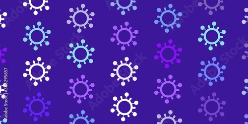 Light Pink, Blue vector texture with disease symbols.