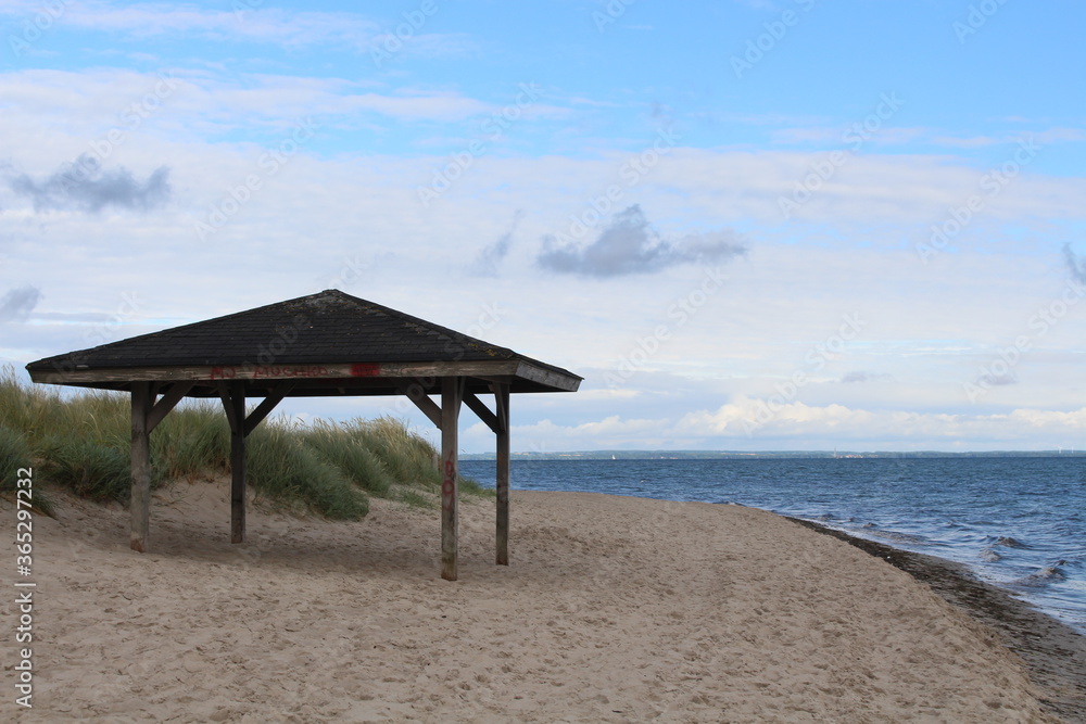 beach hut on the beach germany