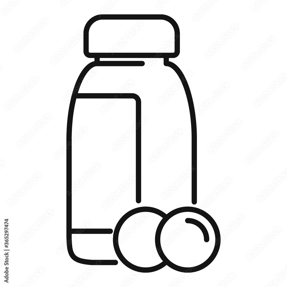 Sphere pills icon. Outline sphere pills vector icon for web design isolated on white background Sphere pills icon. Outline sphere pills vector icon for web design isolated on white background