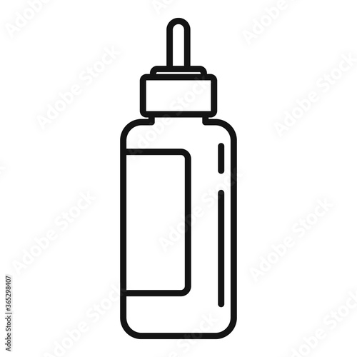 Osteopathy dropper icon. Outline osteopathy dropper vector icon for web design isolated on white background