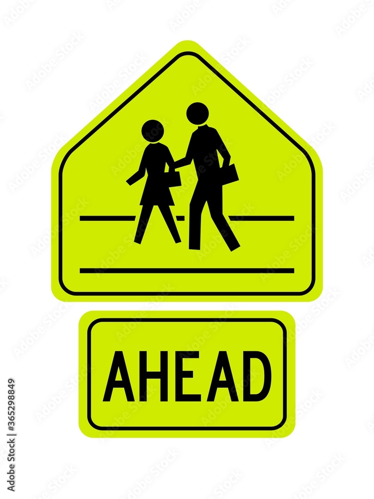 isolated pedestrian school cross walk sign on light green board with the word isolated pedestrian school cross walk sign on light green board with the word