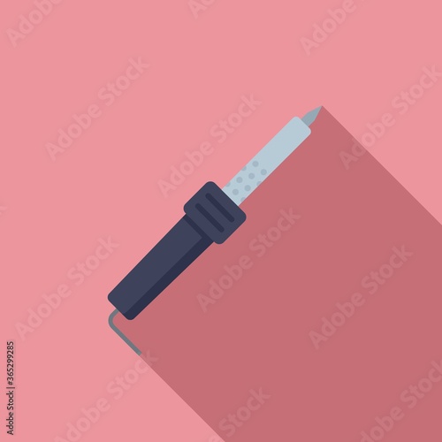 Electric soldering icon. Flat illustration of electric soldering vector icon for web design