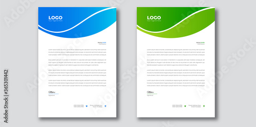 Modern Creative & Clean business style letterhead bundle of your corporate project design.set to print with vector & illustration. corporate letterhead bundle.	