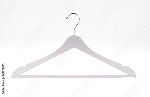 white clothes hanger on white background