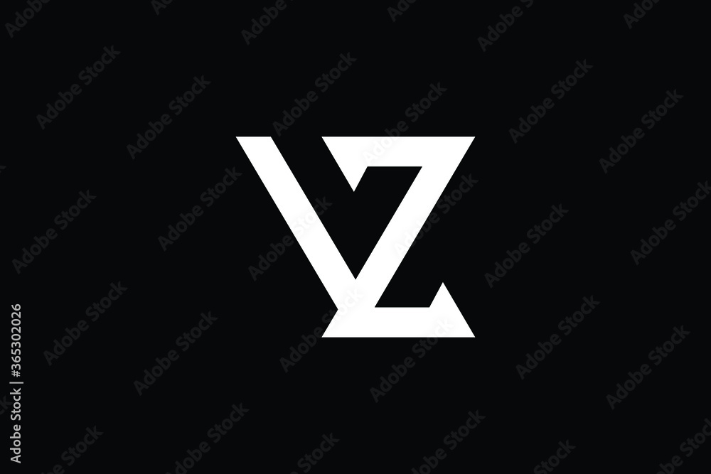 Minimal Innovative Initial ZV logo and VZ logo. Letter ZV VZ creative elegant Monogram. Premium Business logo icon. White color on black background Minimal Innovative Initial ZV logo and VZ logo. Letter ZV VZ creative elegant Monogram. Premium Business logo icon. White color on black background