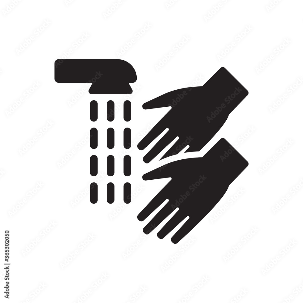 Cleaning hand wash icon 
