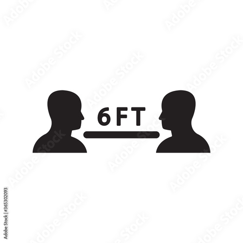 social Distance keep icon