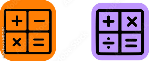 calculator icon isolated on background