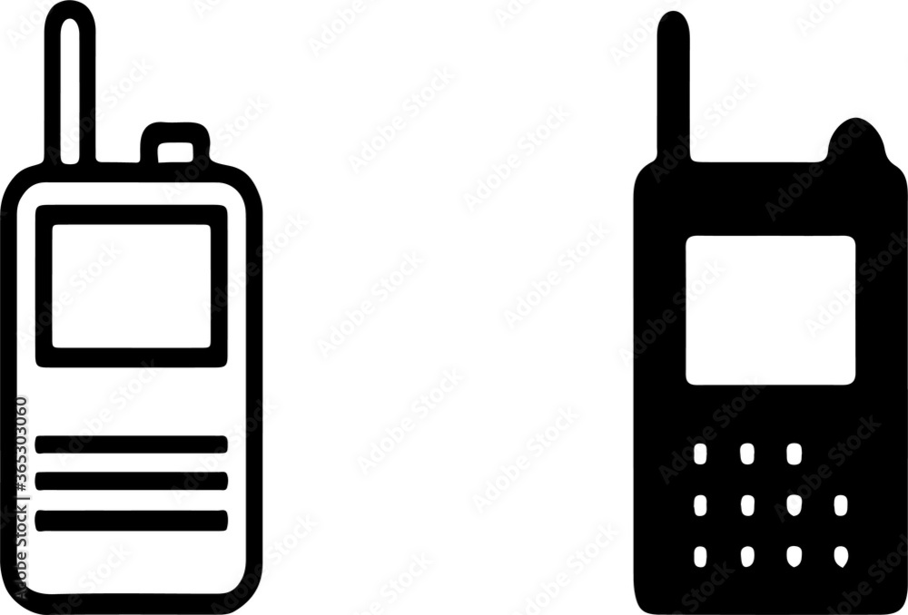 Portable radio icon isolated on background Portable radio icon isolated on background
