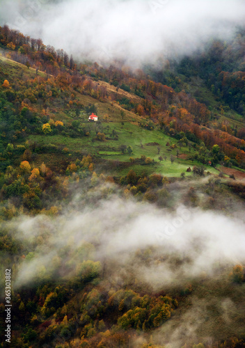 Autumn landscape in Cernei Mountains, Carpathians Range, Romania, Europe