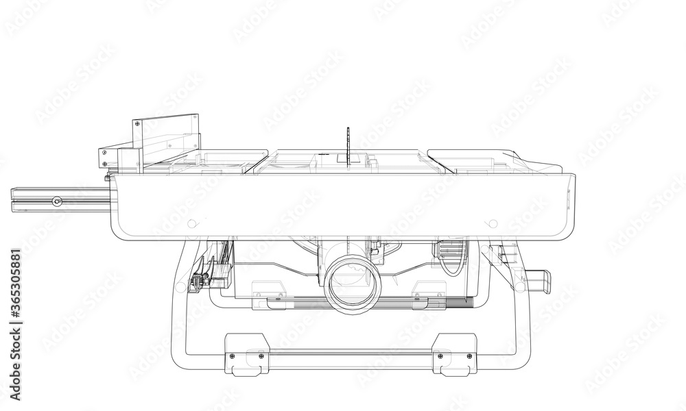 Outline table saw for woodwork