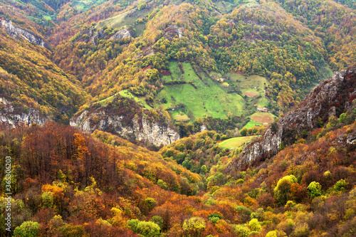 Autumn landscape in the Carpathians Range, Romania, Europe © Rechitan Sorin