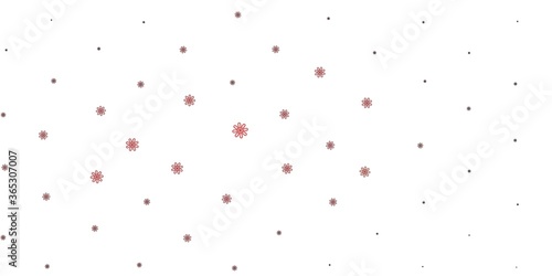 Light Blue, Red vector doodle template with flowers.