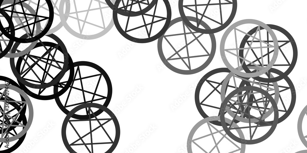 Obraz premium Light Gray vector texture with religion symbols.