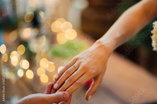 Wallpaper Mural hand women with wedding ring. Torontodigital.ca