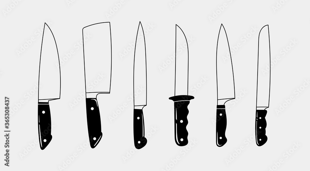 Chef Knife Outline Tattoo