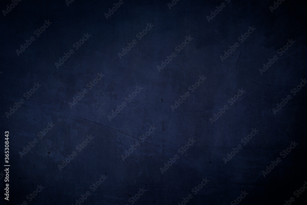 Fototapeta premium Dark blue grungy wall