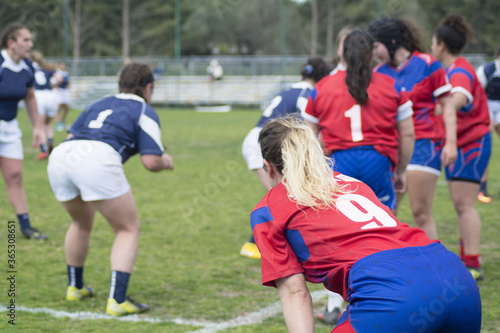 Alignement en touche - Rugby féminin