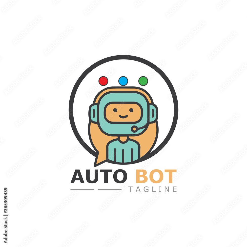 Robot icon vector concept design